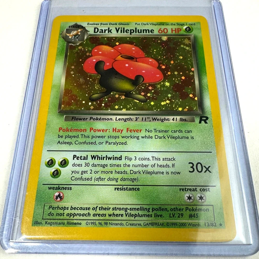 2000 Pokemon Team Rocket Dark Vileplume 13/82 Holo Rare Unlimited Never Played